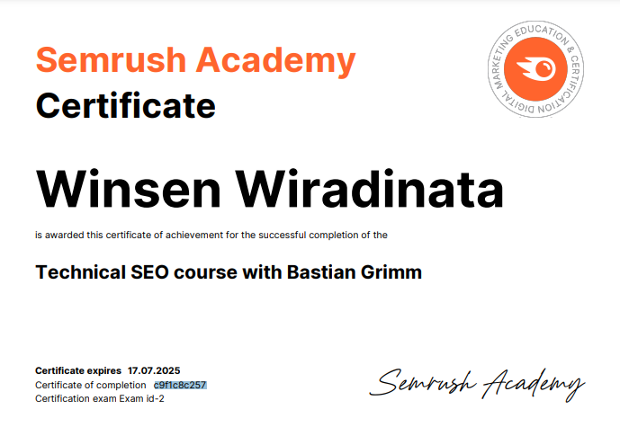Certificate